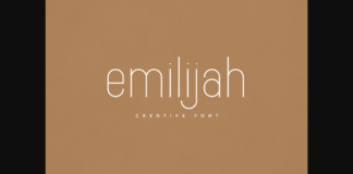 Emilijah Font Poster 1