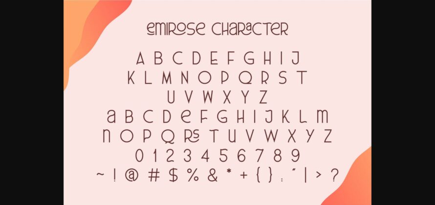 Emirose Font Poster 8