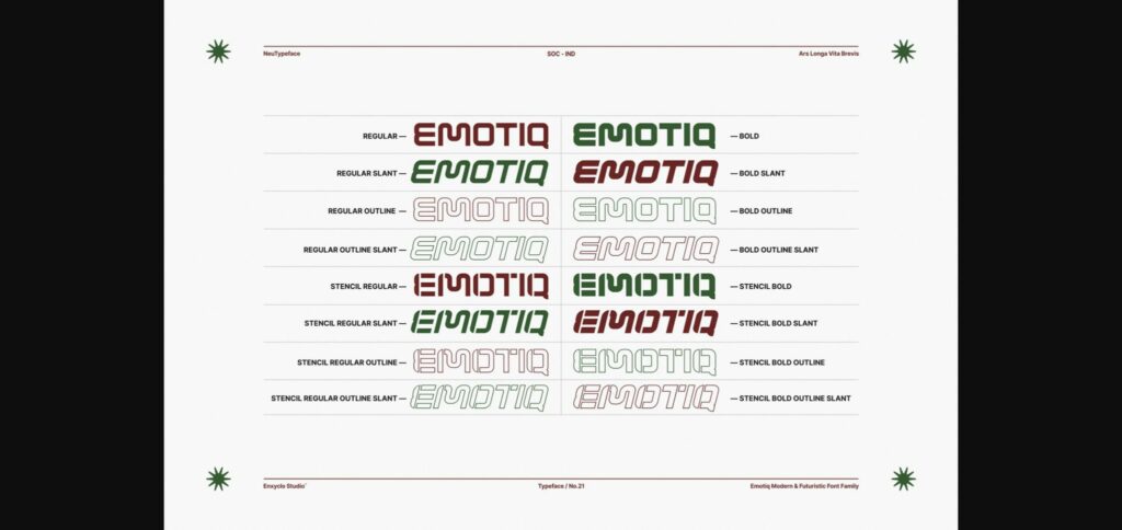 Emotiq Font Poster 9