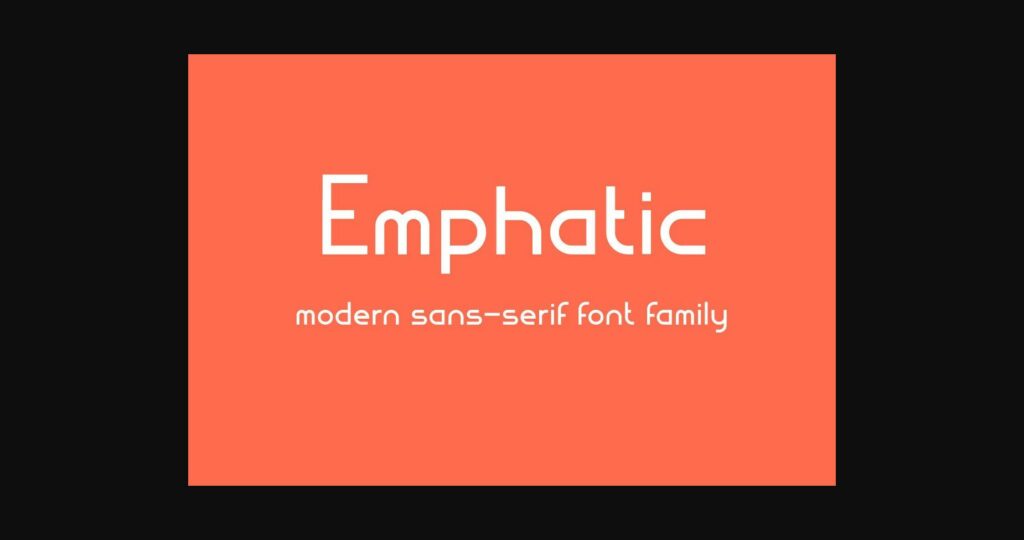 Emphatic Font Poster 1