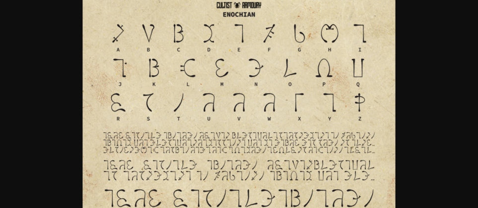 Enochian Font Poster 3