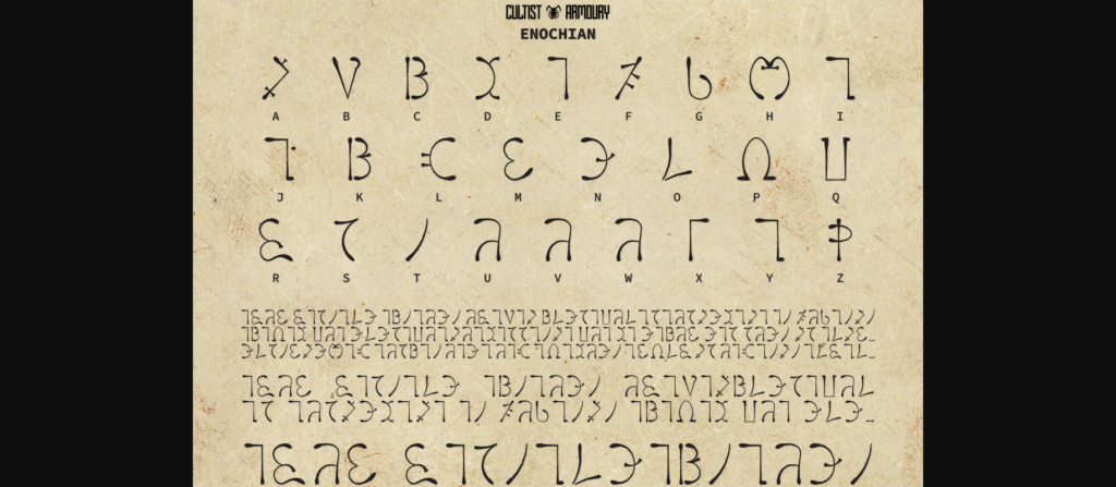 Enochian Font Poster 1