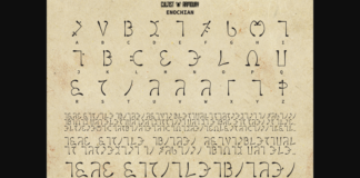 Enochian Font Poster 1