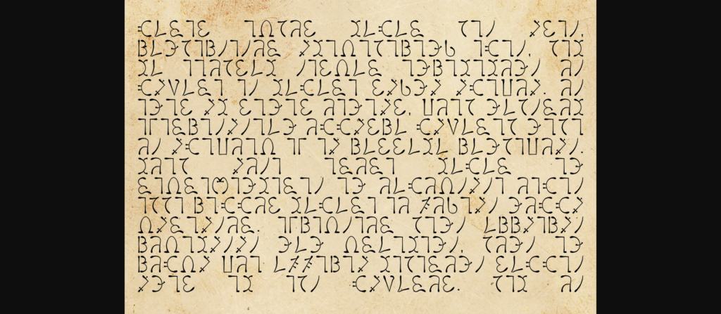 Enochian Font Poster 4