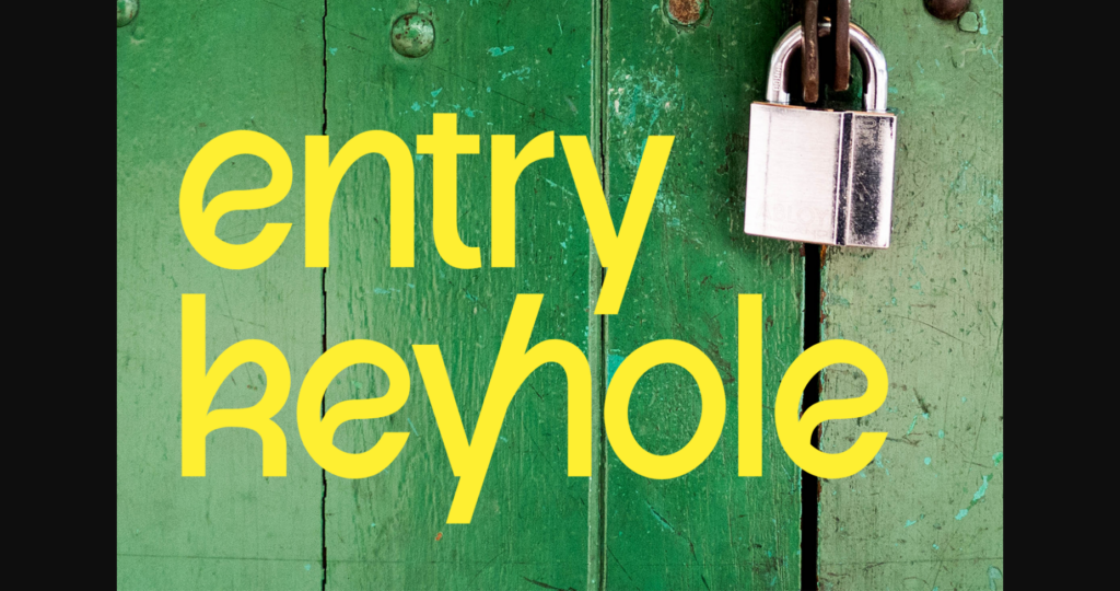 Enrty Keyhole Font Poster 1