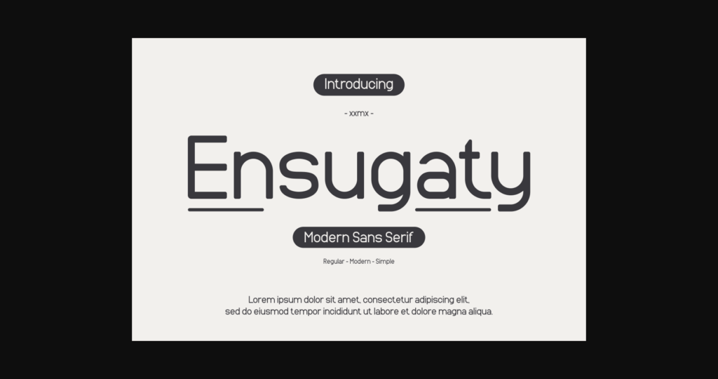 Ensugaty Font Poster 1