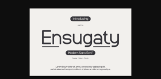 Ensugaty Font Poster 1