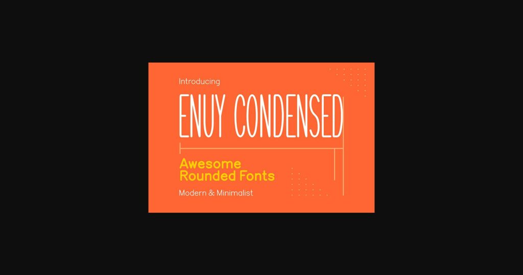 Enuy Condensed Font Poster 3