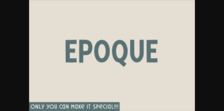 Epoque Font Poster 1