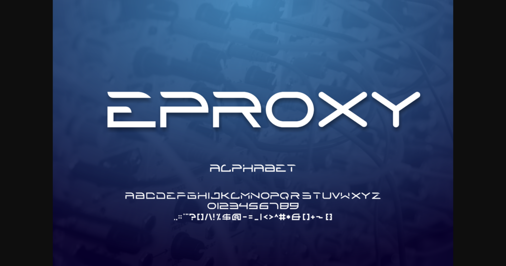 Eproxy Font Poster 3