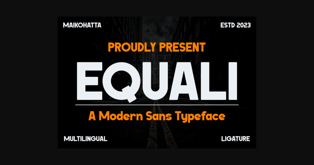 Equali Font Poster 3