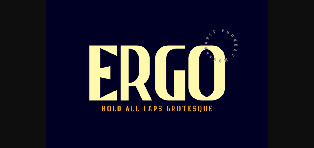 Ergo Font Poster 3