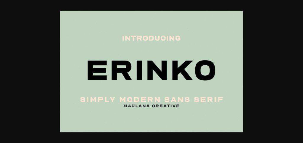 Erinko Font Poster 3