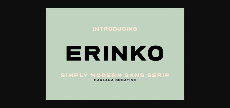 Erinko Font Poster 1