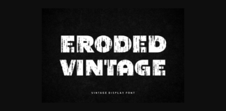 Eroded Vintage Font Poster 1