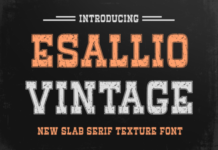 Esallio Vintage Font