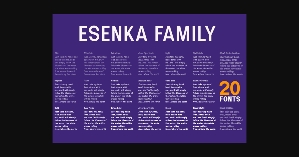 Esenka Font Poster 9