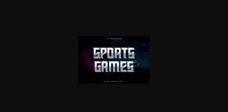 Sports Games Font Poster 1