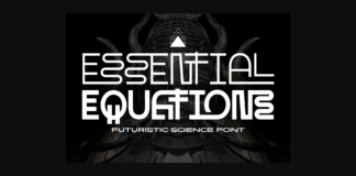 Essential Equations Font Poster 1