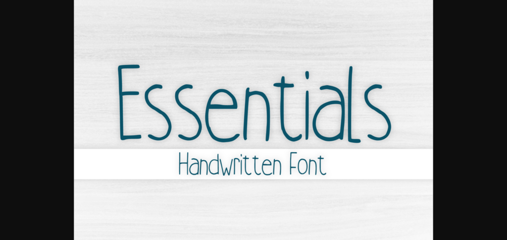 Essentials Font Poster 1