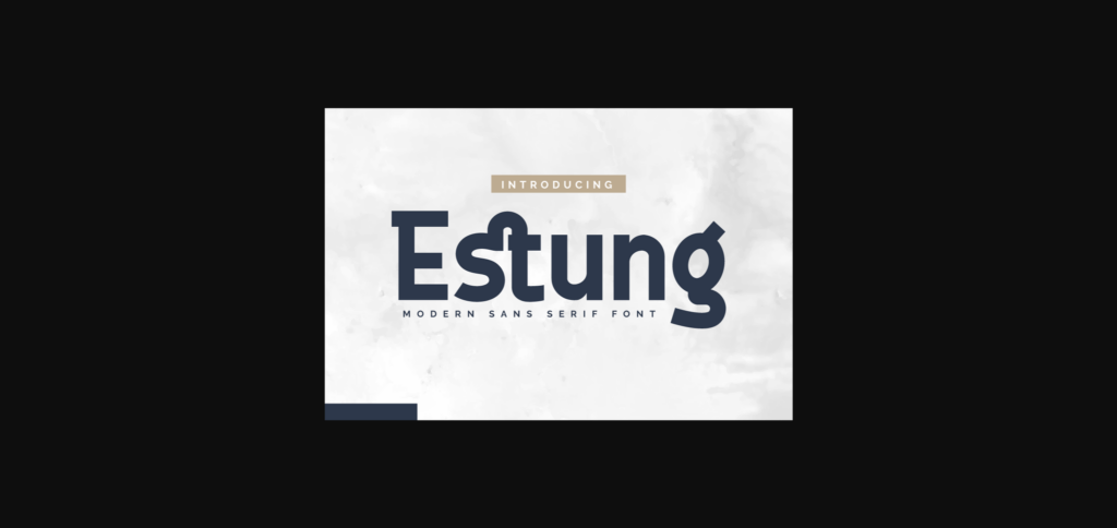 Estung Font Poster 3