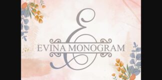 Evina Monogram Font Font Poster 1