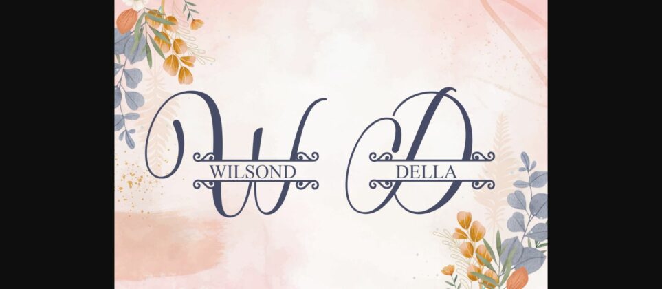 Evina Monogram Font Font Poster 4