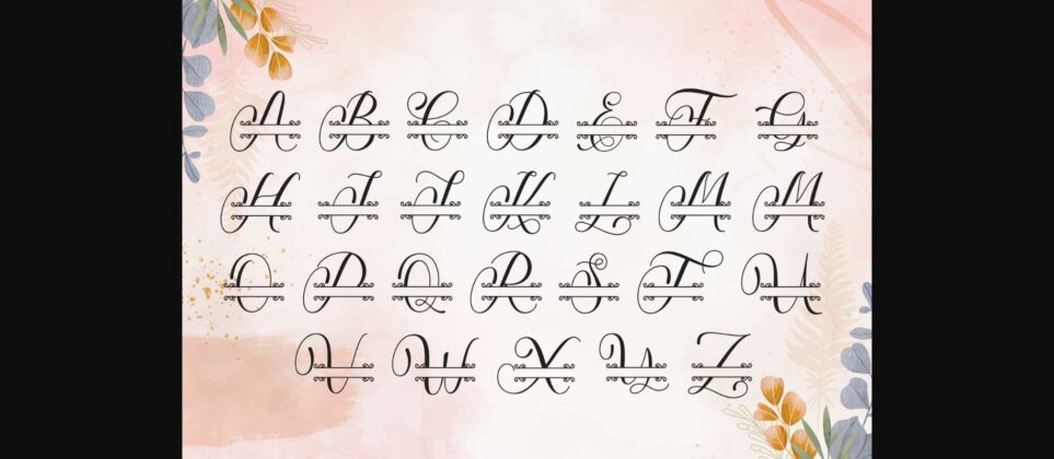 Evina Monogram Font Font Poster 7