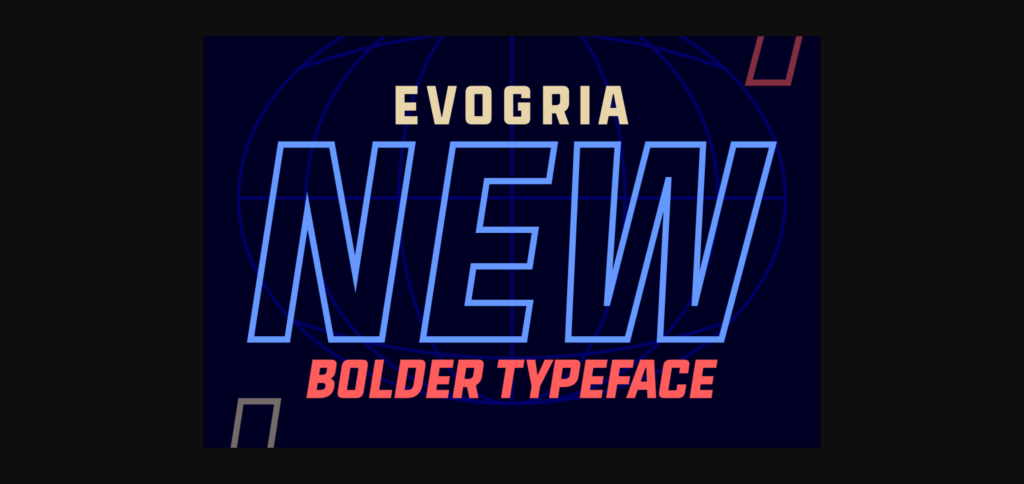 Evogria New Font Poster 3