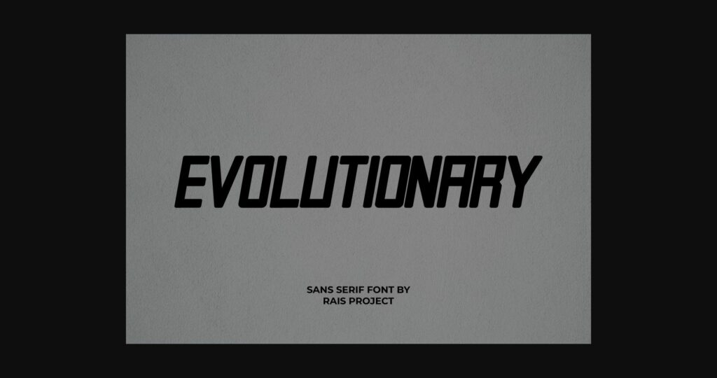 Evolutionary Font Poster 1