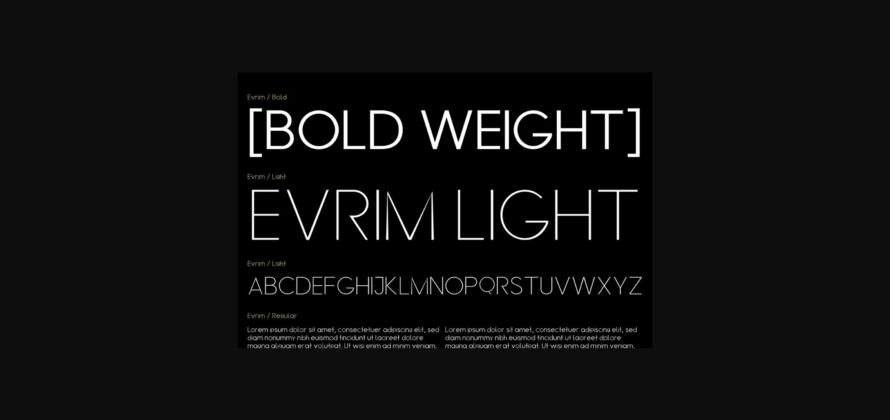 Evrim Font Poster 2