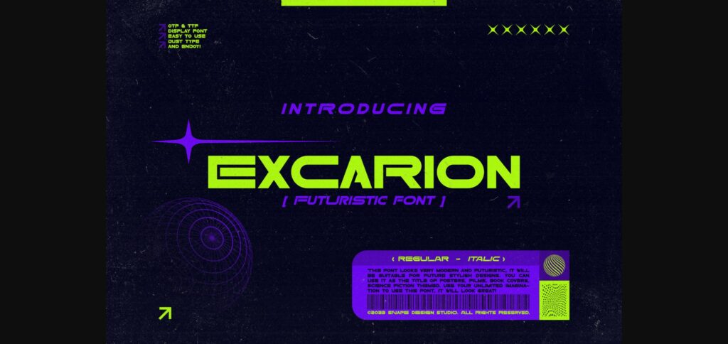 Excarion Font Poster 3