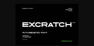 Excratch Font Poster 1