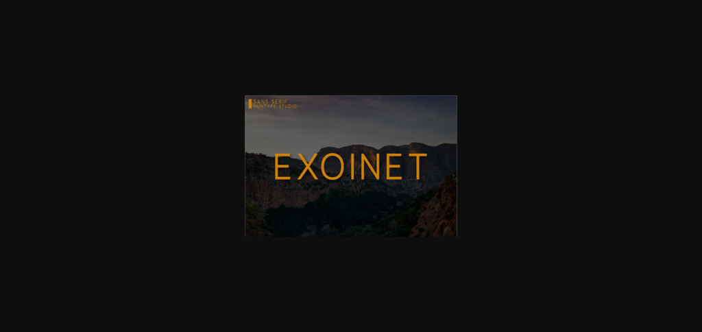 Exoinet Font Poster 3