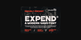 Expend Font Poster 1