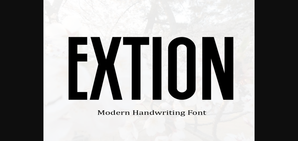 Extion Font Poster 1