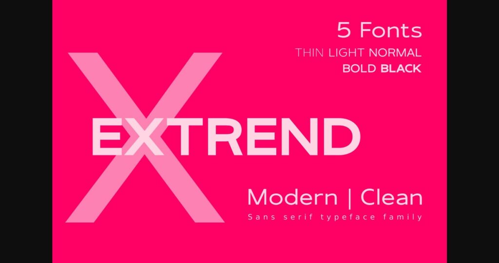 Extrend Font Poster 1