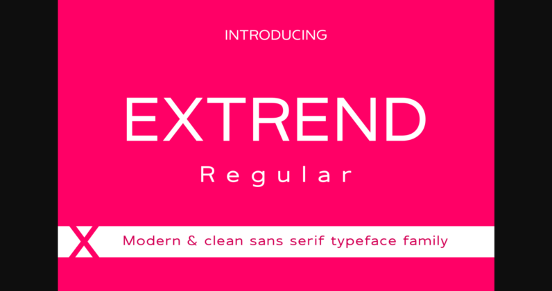 Extrend Regular Font Poster 3