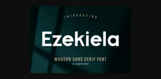 Ezekiela Font Poster 1