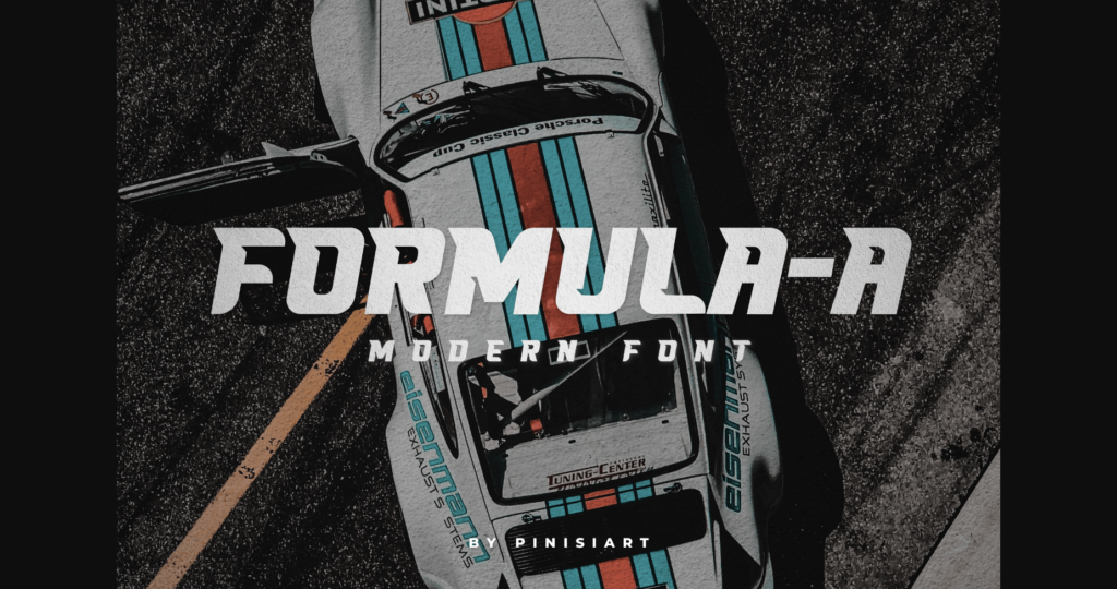 Formula a Font Poster 3