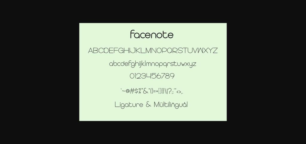 Facenote Font Poster 9