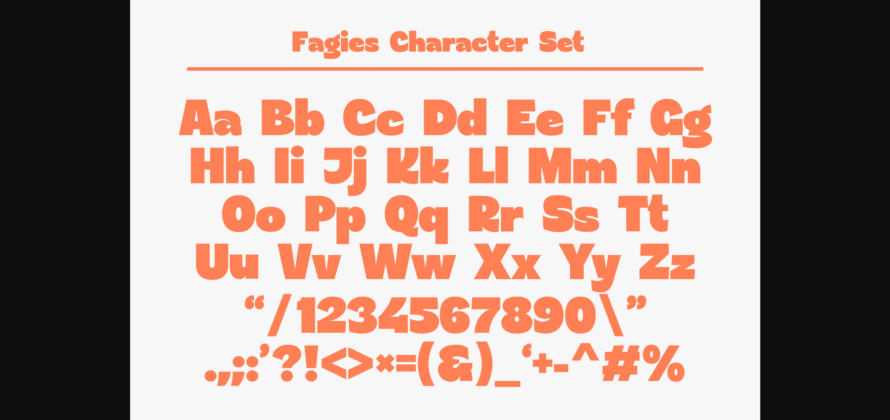 Fagies Font Poster 10