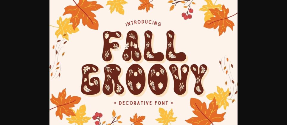 Fall Groovy Font Poster 3