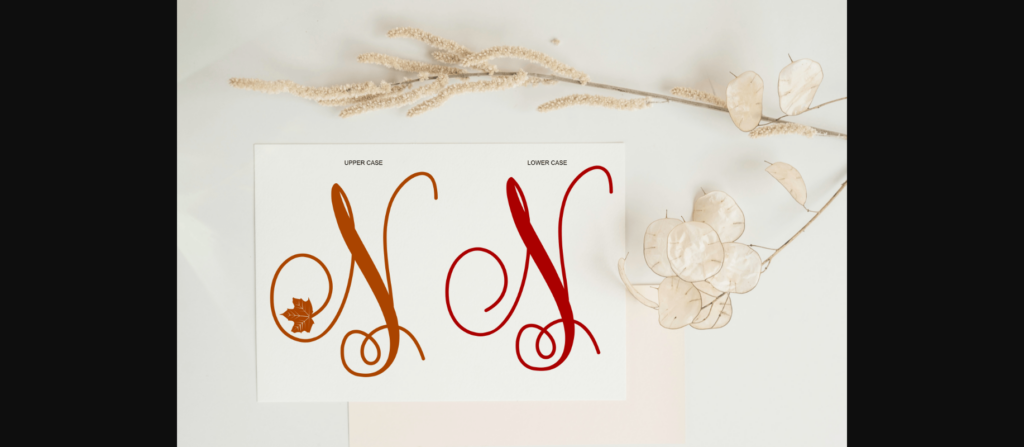 Fall Monogram Font Poster 4