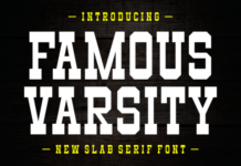 Famous Varsity Font