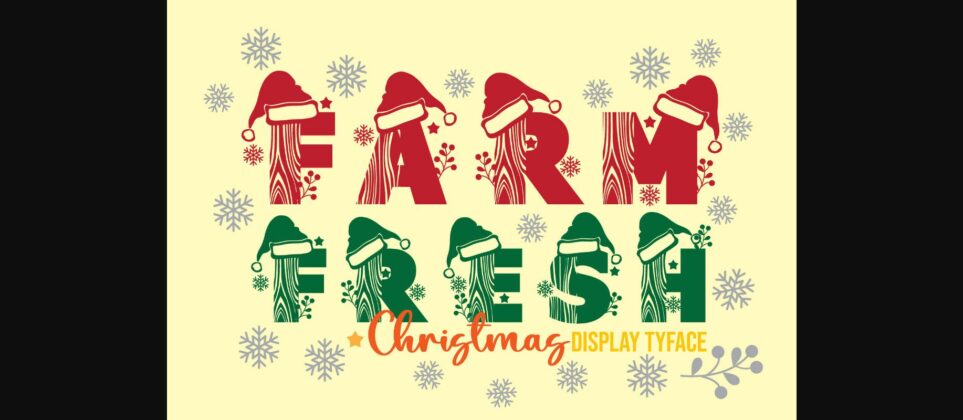 Farm Fresh Christmas Font Poster 3