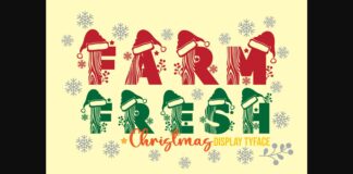 Farm Fresh Christmas Font Poster 1