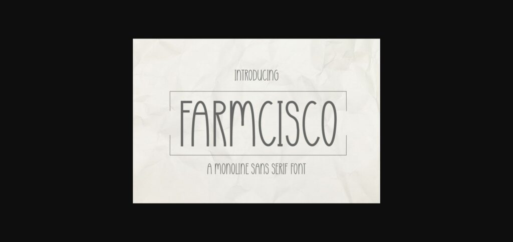 Farmcisco Font Poster 3