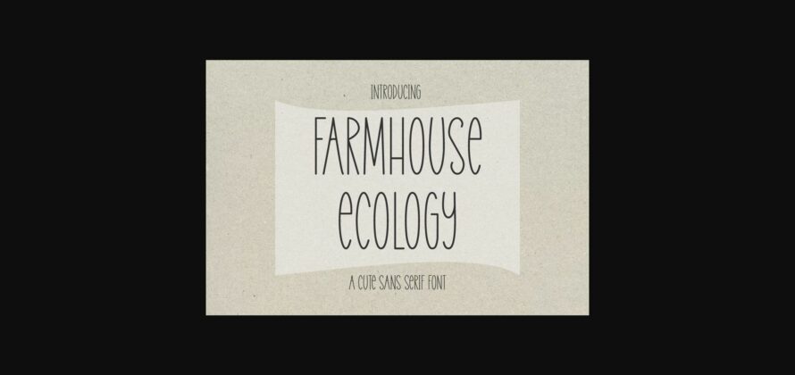 Farmhouse Ecology Font Poster 3