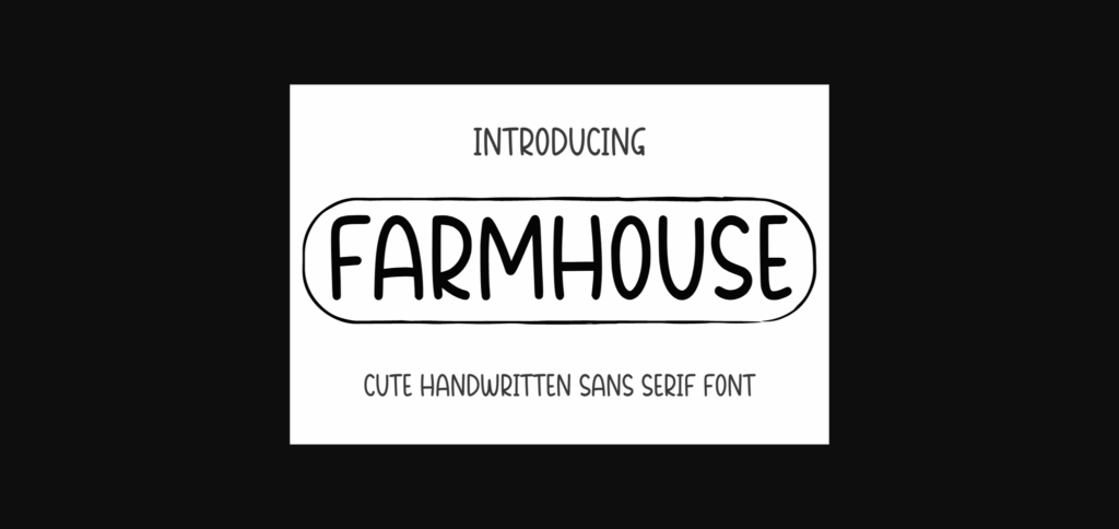 Farmhouse Font Poster 3